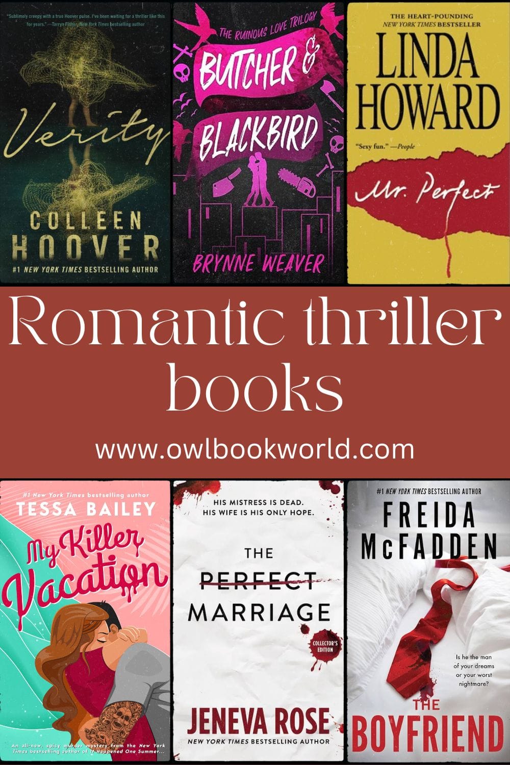 Romantic thriller books